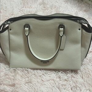 Coach Cream Leather Satchel